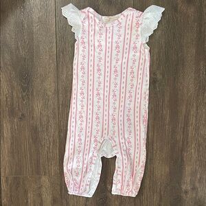 The Beaufort Bonnet Company Pink and White One Piece